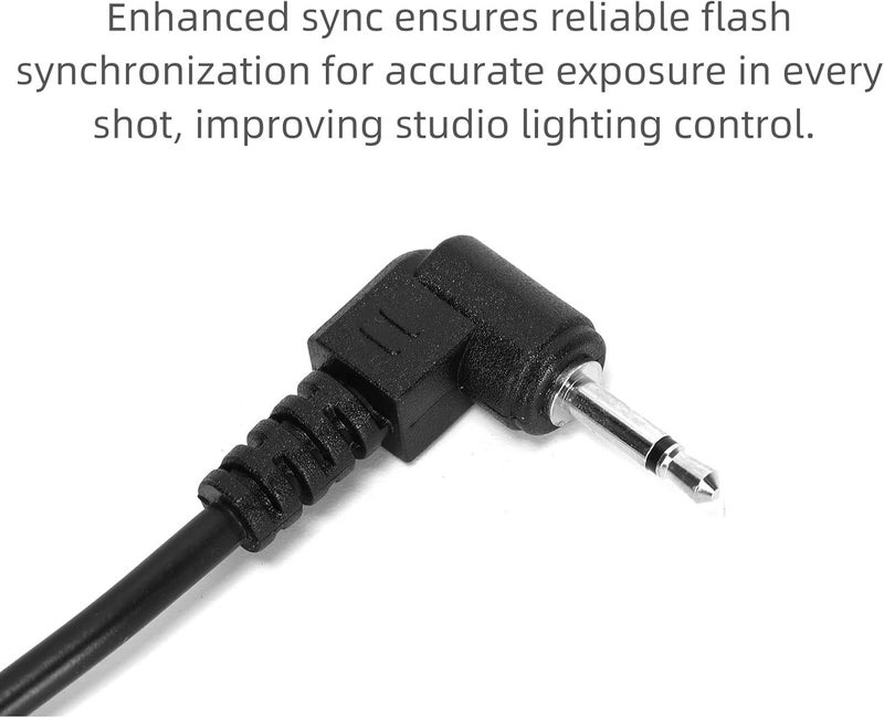 Ruimou 2Pcs 2.5mm Plug to Male Flash PC Sync Cord Cable 30cm for Outdoor/Studio Photography - Image 5
